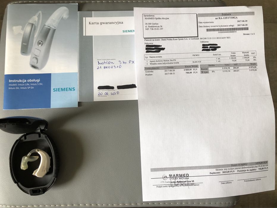 Aparat słuchowy Siemens Motion 3bx PX