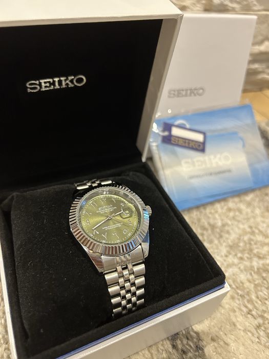 Zegarek Seiko mod datejust olive (z wysylka)