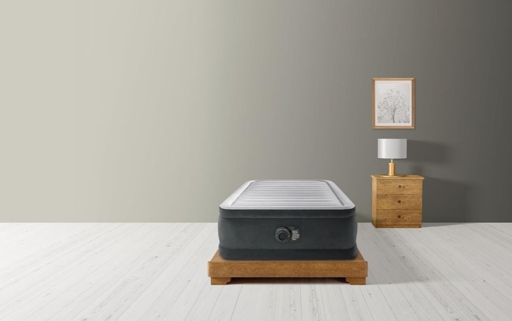 Intex Twin Comfort łóżko dmuchane materac dmuchany z wbudowana pompka