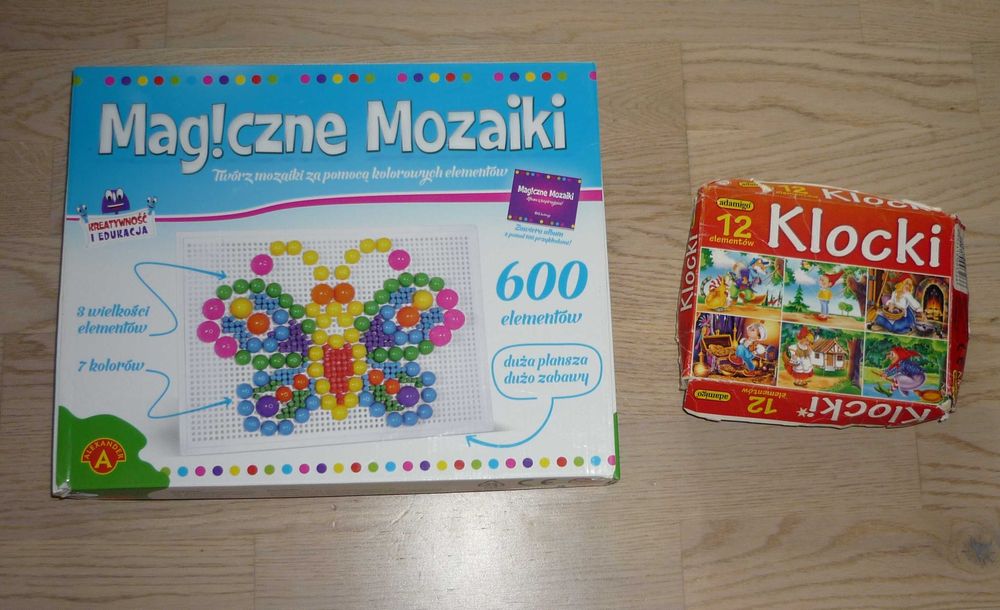 Gra Układanka Magiczne Mozaiki Alexander + Klocki Adamigo
