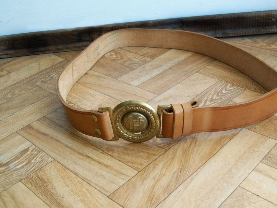 Pasek harcerski ZHP, skórzany