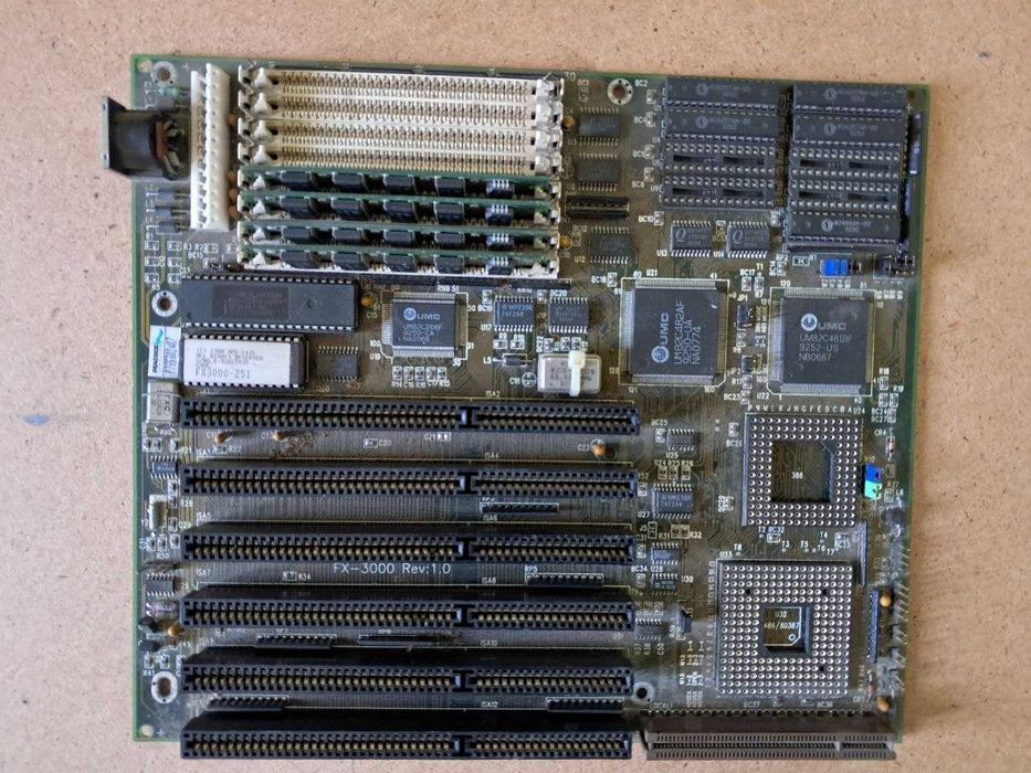 ретро комплект. FX-3000. Комбо материнська плата для 386/486