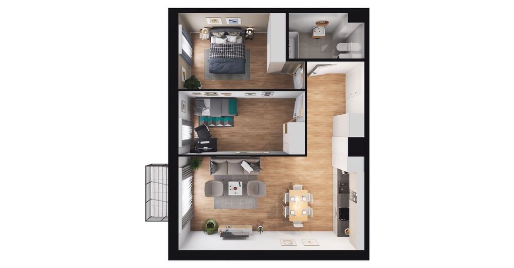 3-pokojowe mieszkanie 61m2 + balkon Bez Prowizji