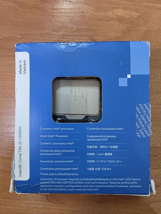 Процесор Intel i5-12600K Box (LGA1700): 6 000 грн. - Комплектуючі та ...