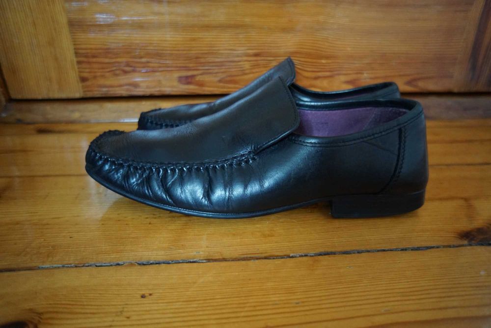 Urbane buty męskie półbuty mokasyny skóra 42 41 dł 27 cm