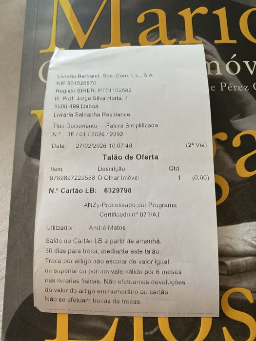 Lote 2 livros/  Lobo Antunes/ Mario Vargas Losa