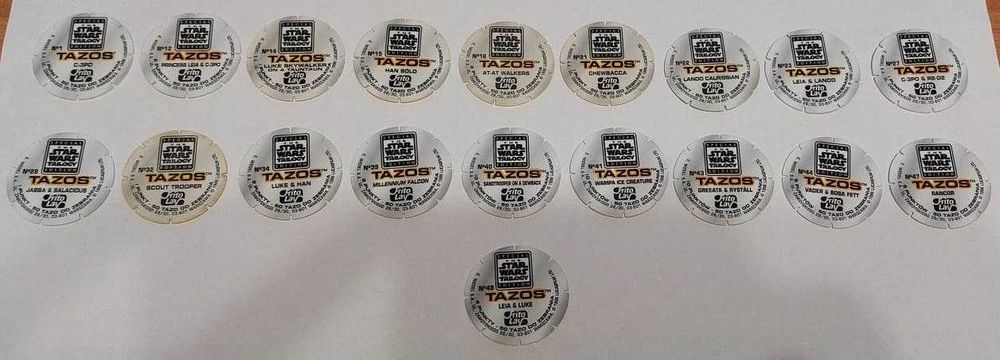 Żetony TAZOS 19szt.