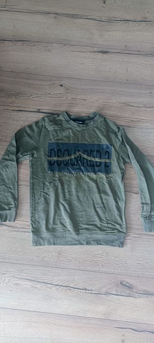 Bluza bez kaptura Dsquared2 M khaki zielona