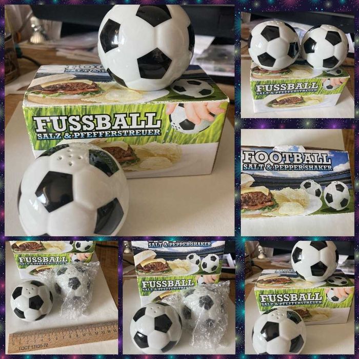 Набор для специй "Футбол" Солонки Мячи футбольные Мячи-специи Новый