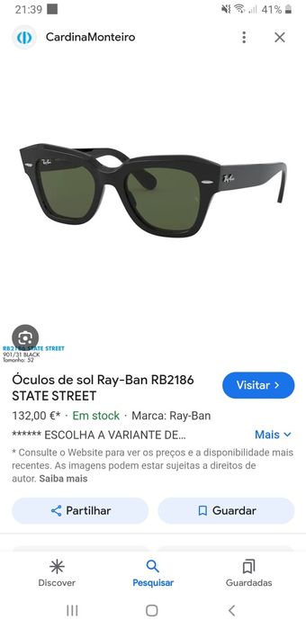Óculos de sol Ray-Ban