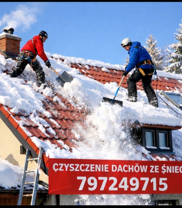 Odśnieżanie Dachów płaskich skośnych Odśnieżanie hal placów i garaży