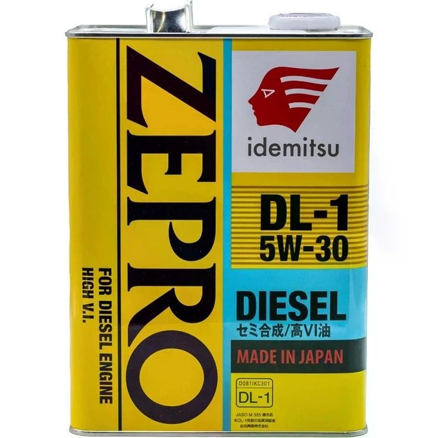 IDEMITSU ZEPRO DIESEL DL-1 5W30 4л синтетическое масло (Япония)