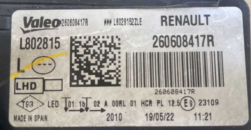 otica frontal ESQ renault megane IV . fase 2 - Full LED