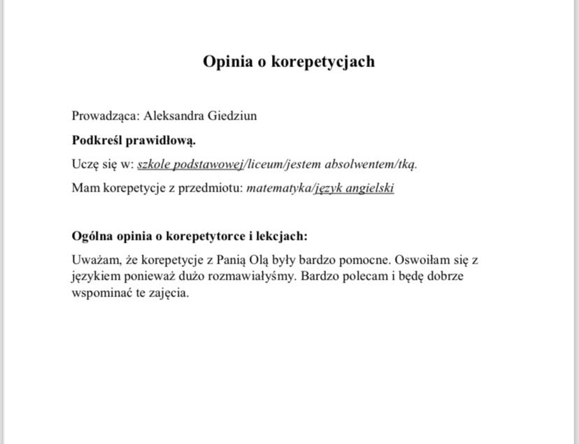 Korepetycje z matematyki zapisy na wrzesień
