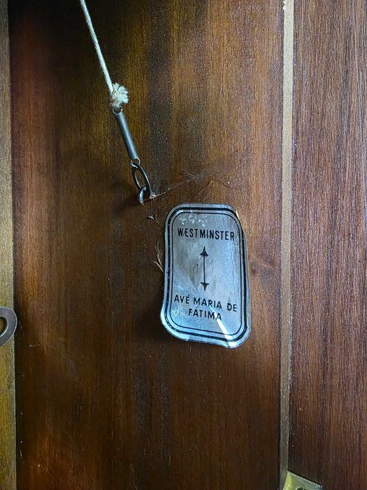 Relógio de Parede Antigo Reguladora com Pêndulo — Westminster / Avé Maria de Fátima