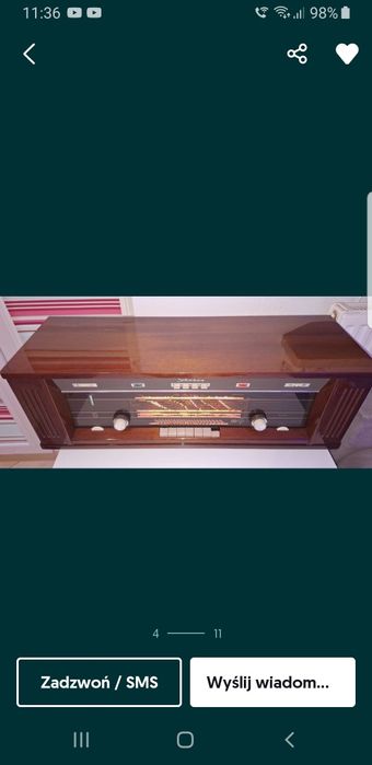 Bardzo Duże Radio Lampowe z 1964 r Philips B7X44A Stan Kolekcjonerski