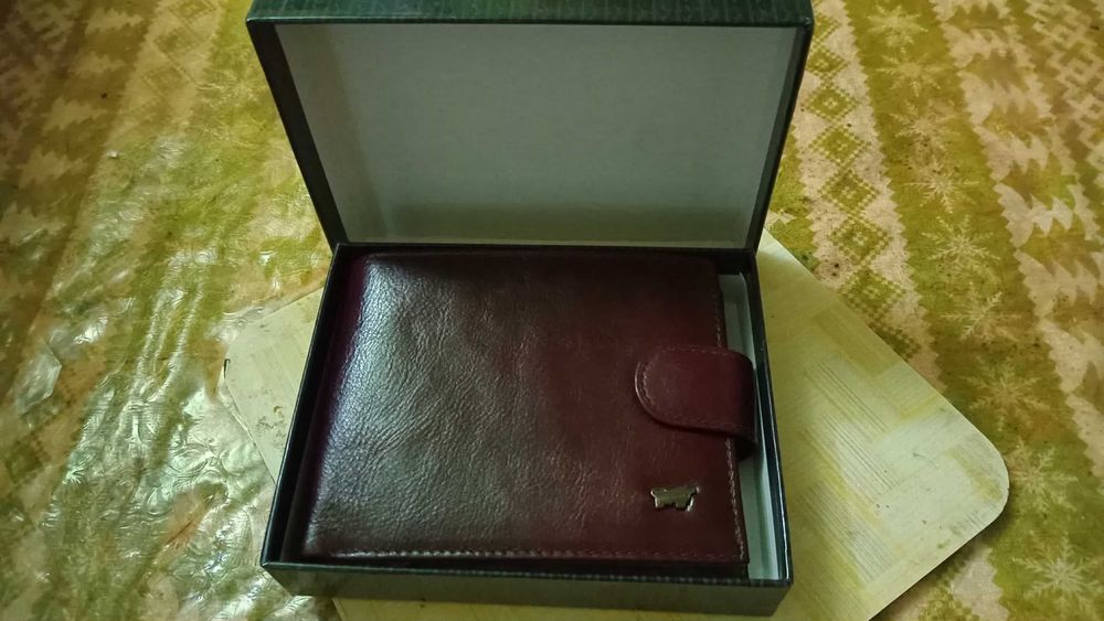 мужской кожаный клатч новый.