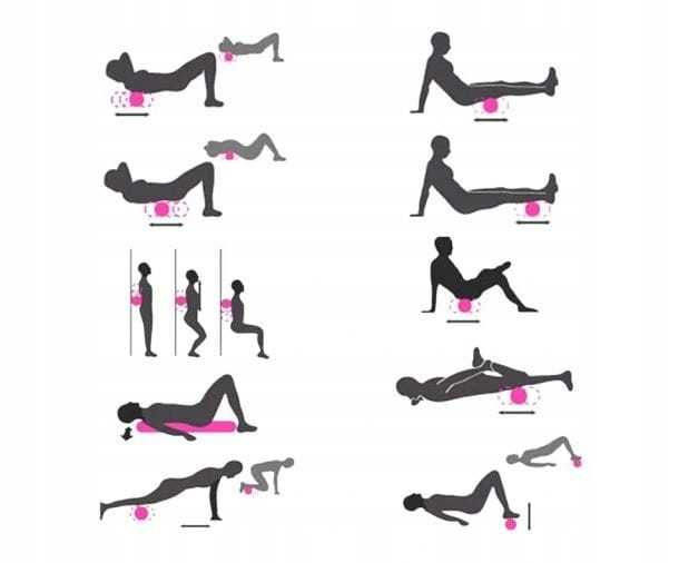 Roller WAŁEK DO MASAŻU z Wypustkami Fitness, Joga, Pilates. 33 x 12 cm