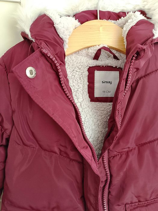Kurtka zimowa 98 Sinsay burgund ocieplana