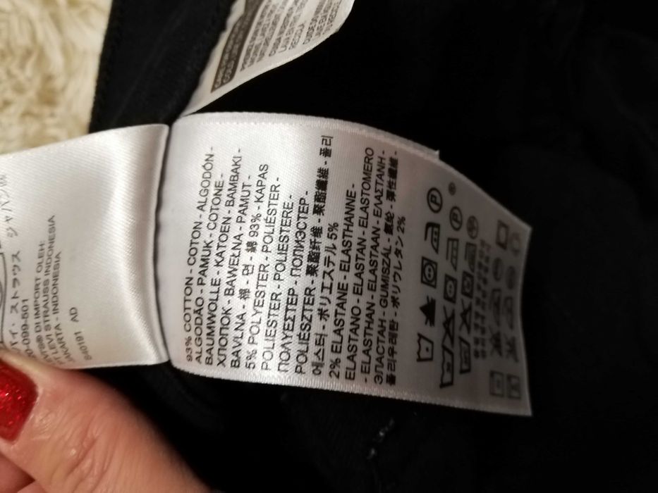 spodnie jeansy czarne Levis S 36 spodnie Levis W29 L34 czarne