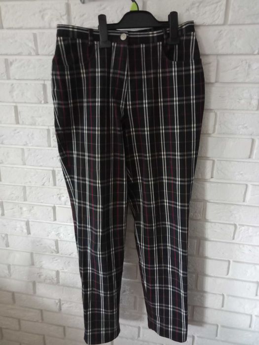 spodnie damskie w kratę