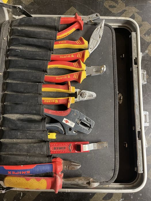 Walizka elektryka Wurth, Knipex, Wiha, Cimco