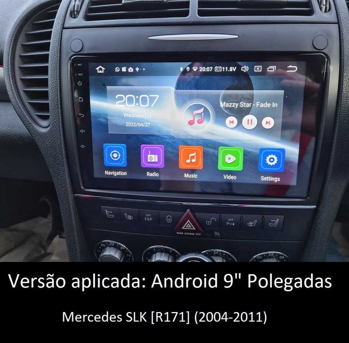 (NOVO) Rádio 1DIN / 2DIN • Mercedes SLK • R170 / R171 • Android SLK200