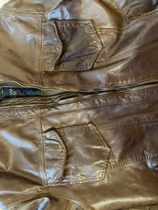 Casaco de Couro Masculino da Armani, original, made in Italy