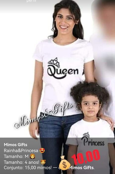 Camisolas rainha&princesa novas