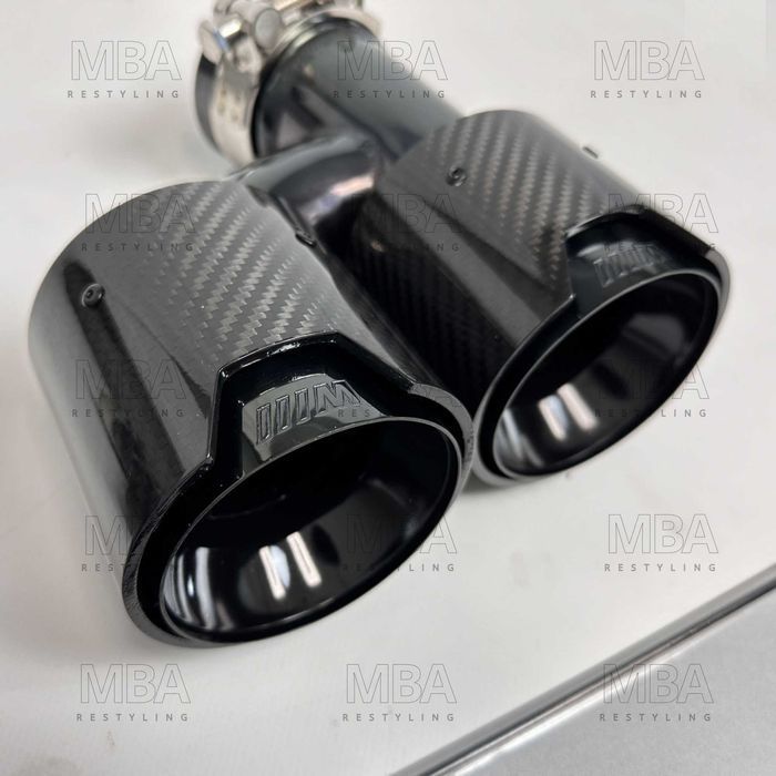 Выхлоп на BMW G30 M карбон прямой черный