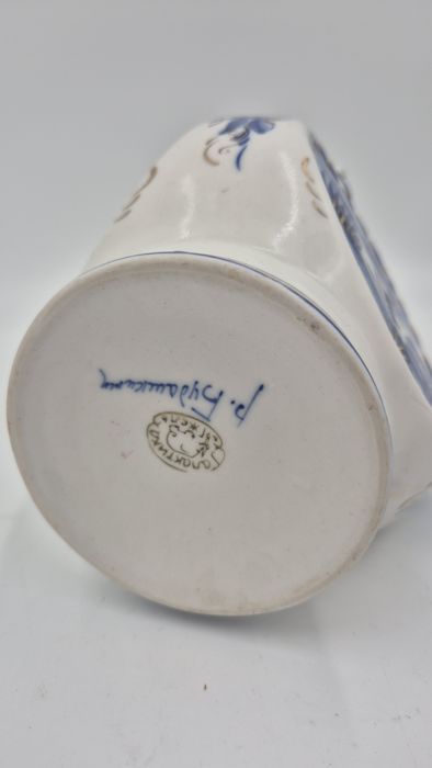 Piękna stara rosyjska karafka Gżel ceramika vintage