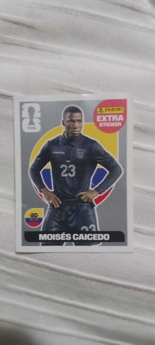 Moisés Caicedo Extra Sticker Prata