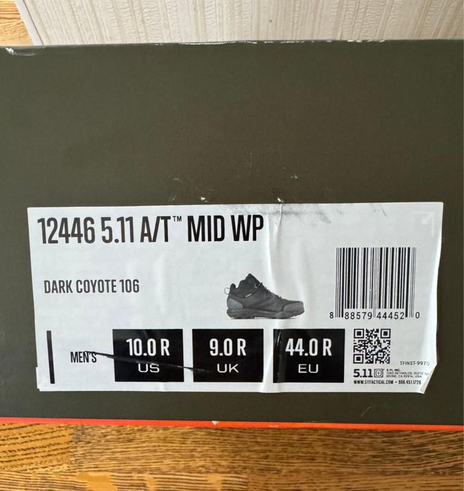 Черевики "5.11 Tactical A/T Mid Waterproof Boot" Dark Coyote