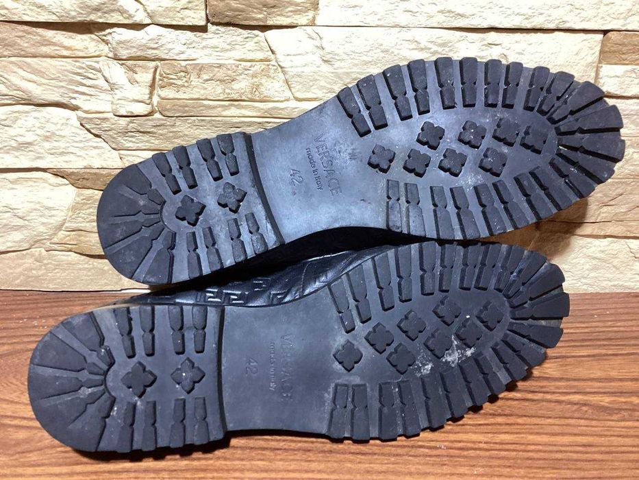 Кожаные лоферы Versace Medusa Greca размер 42