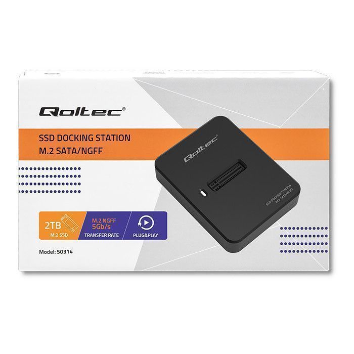 Stacja dokująca dysków Qoltec SSD M.2 SATA NGFF USB 3.1