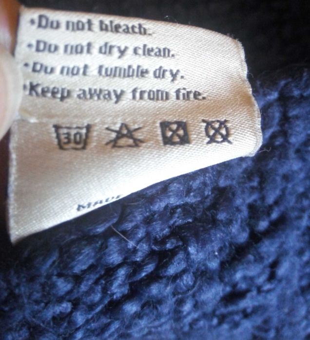 Синій плед 150*115см об'ємний акрил