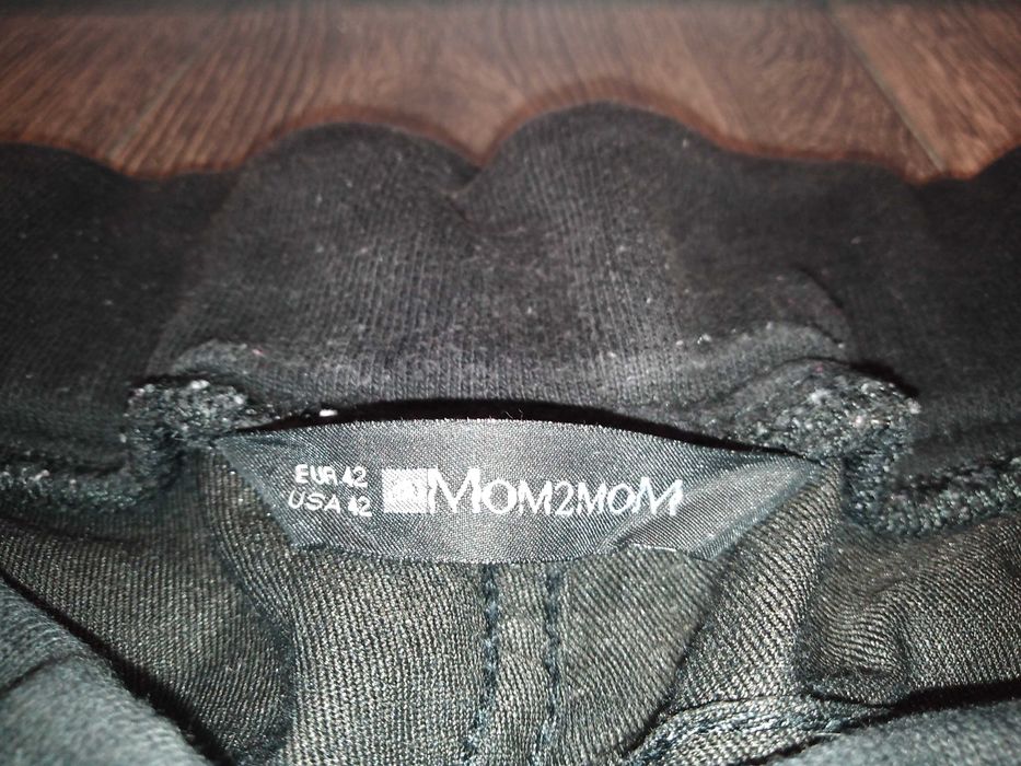 Spodnie ciążowe czarno-szare Mom2Mom rozm. 42