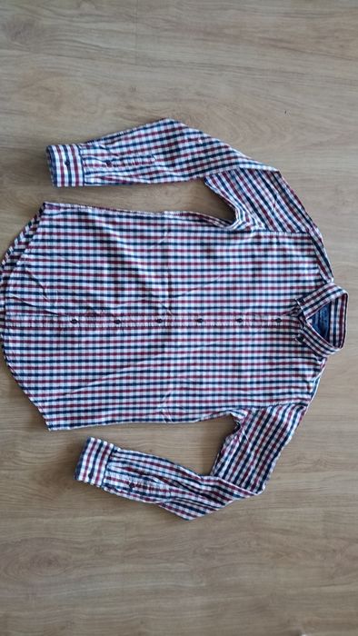 Koszula w kratkę z długim rękawem superslimfit Zara rozmiar M