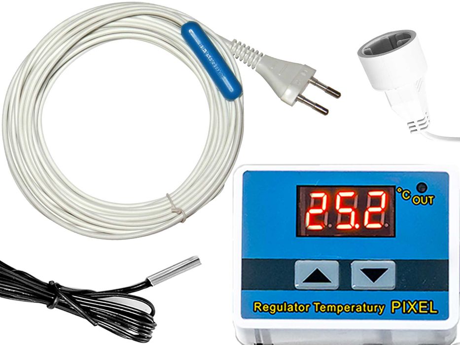 Regulator temperatury TERMOSTAT Przewód grzewczy 35W 4m Kabel Grzejny