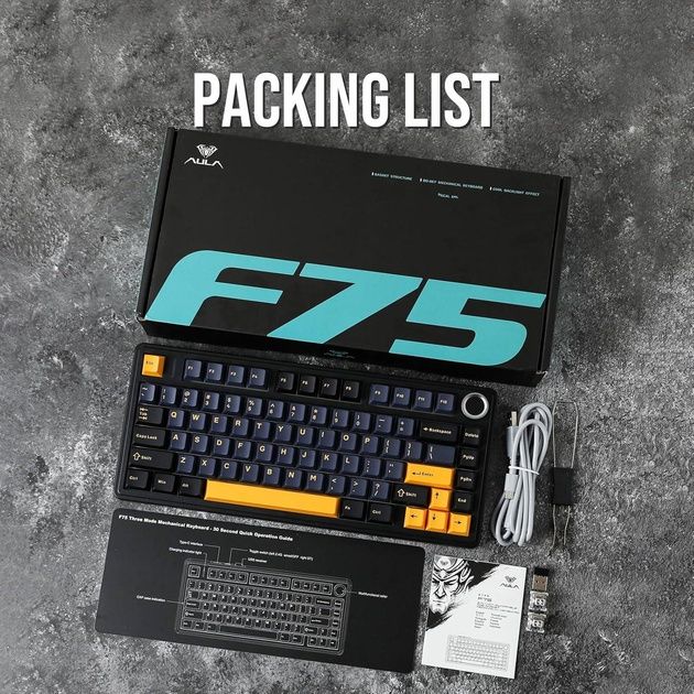 AULA F75 | Механічна клавіатура 75% | Gasket-монтаж | RGB | Triple Mod
