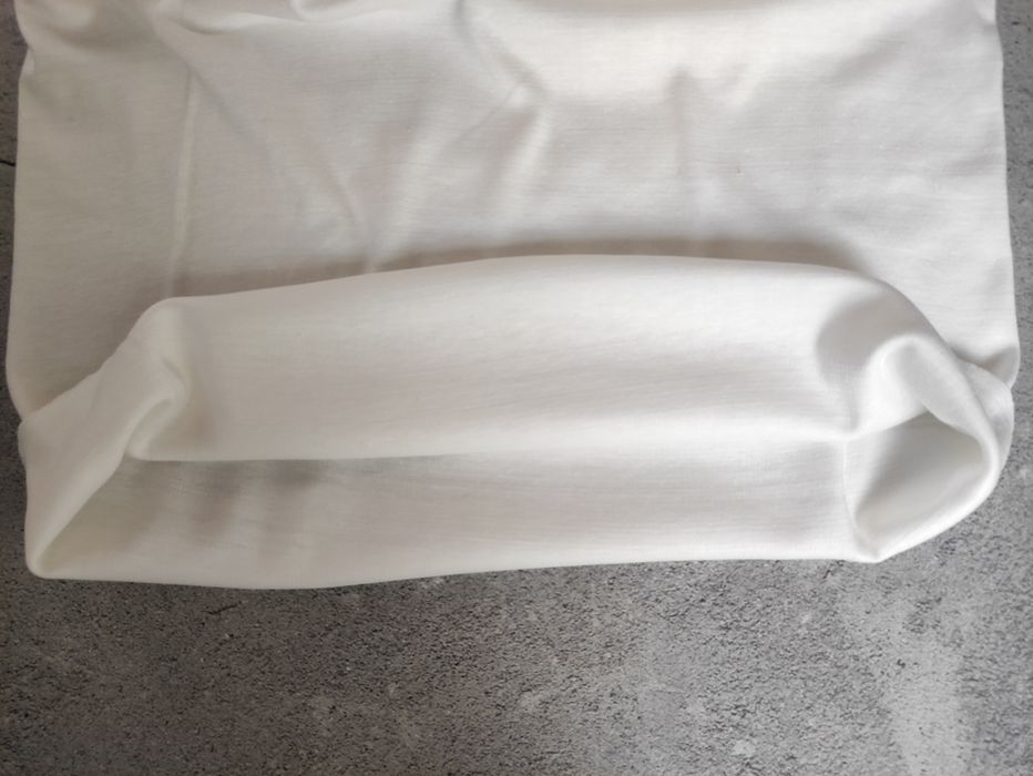 Трикотаж ткань/труба (чулок) подкладочный, белый, ширина 0,42мх2