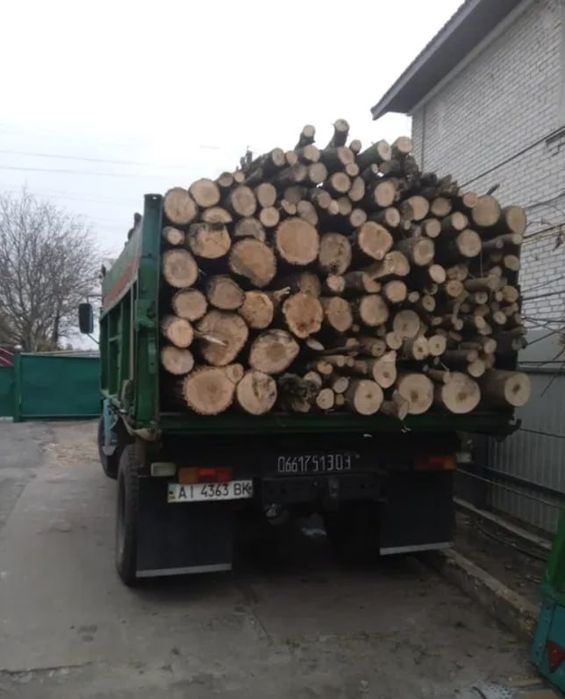 Дрова. Безкоштовна доставка. Вільха, берёза, граб, дуб. 12-15 ск.м