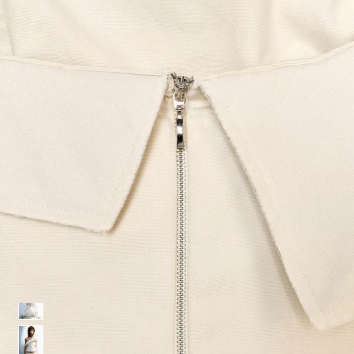 Zara білий джинсовий корсет