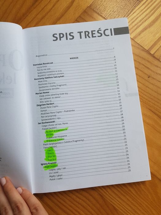 Opracowania lektur i wierszy