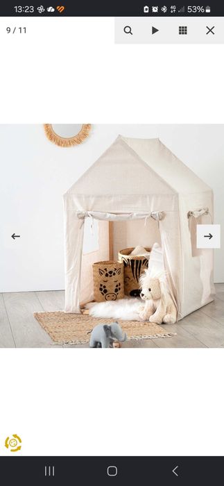 Tenda de criança como nova