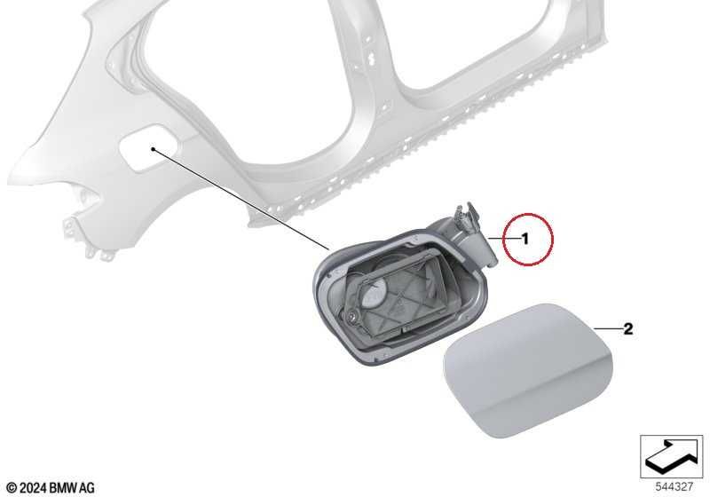 Osłona wlewu paliwa BMW Seria: 1' F70 nr mag. 1/604