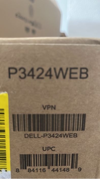 Monitor dell pro curvo 4k de 34 polegadas (P3424WEB)