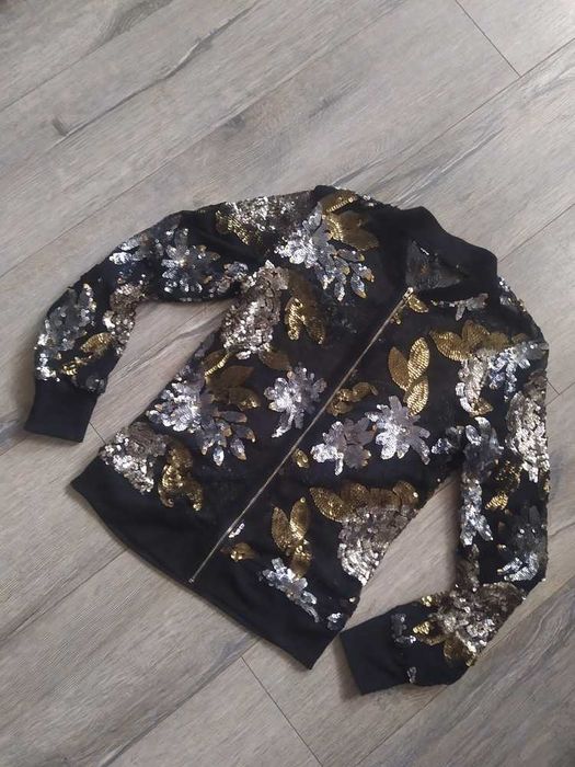 Лёгкая куртка бомбер с пайетками, bcbg maxazria сатиновый пиджак, хаки