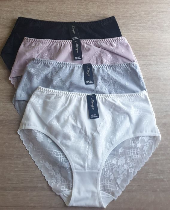 4×Damskie majtki figi z koronką 3/4XL