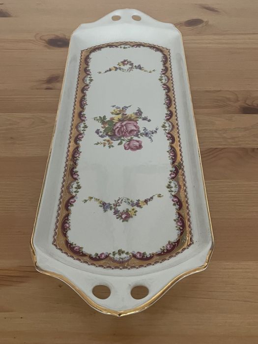 Tabuleiro de chá porcelana limoges